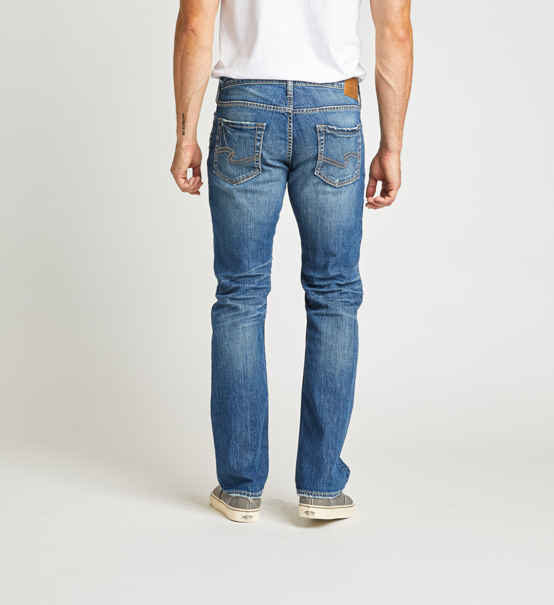 Allan Classic Fit Straight Leg Jeans - Silver Jeans US