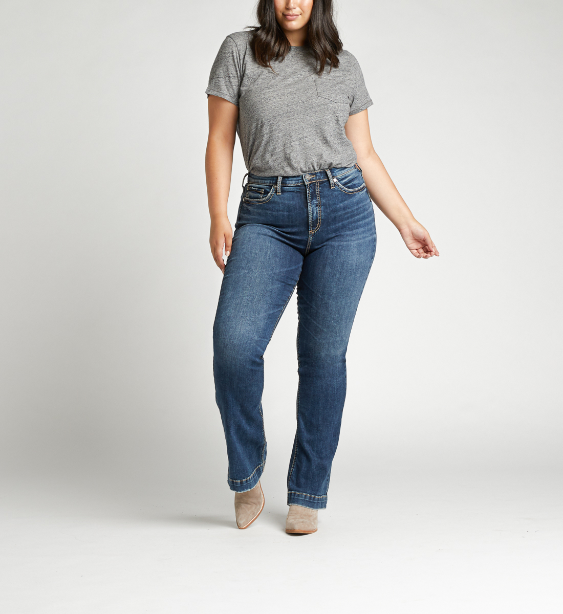 plus size high rise jeans