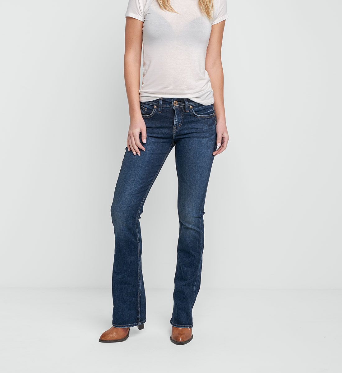 avery slim boot silver jeans