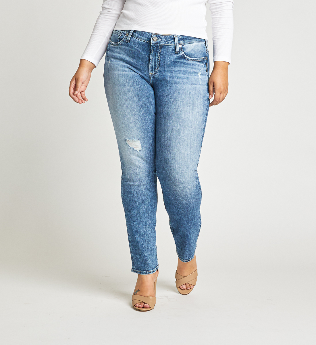 mid rise straight fit jeans