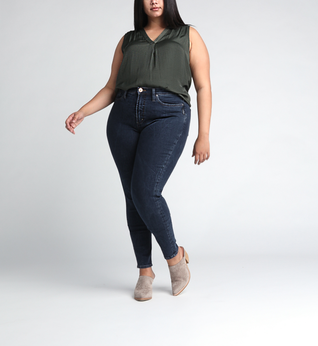 best high rise jeans for plus size