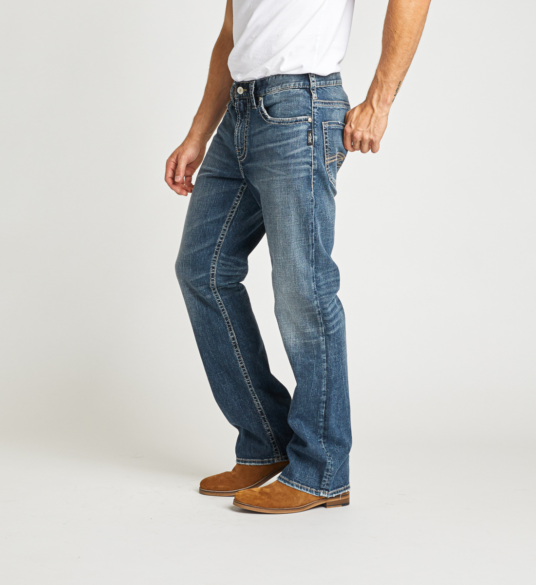 Craig Easy Fit Bootcut Jeans - Silver Jeans US
