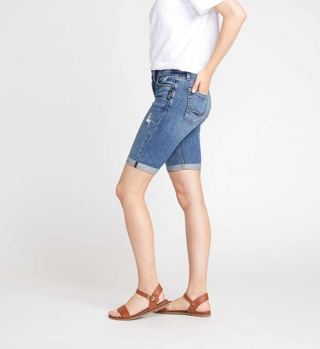 high rise bermuda shorts