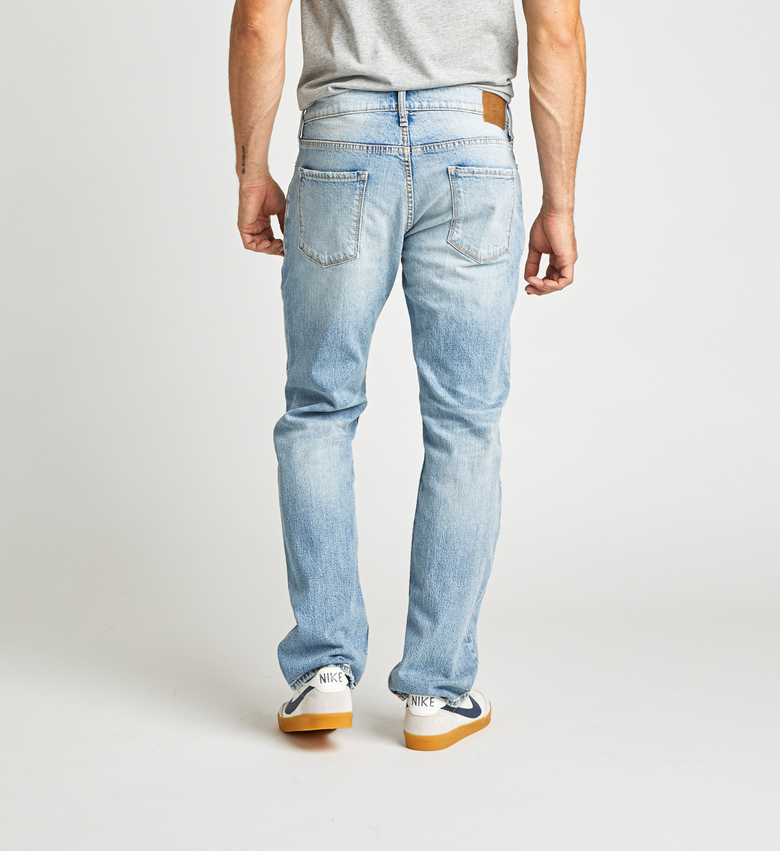 classic fit straight leg jeans