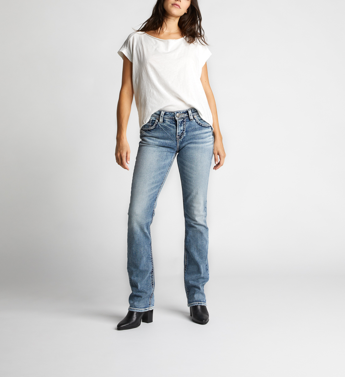 silver suki high rise bootcut jeans