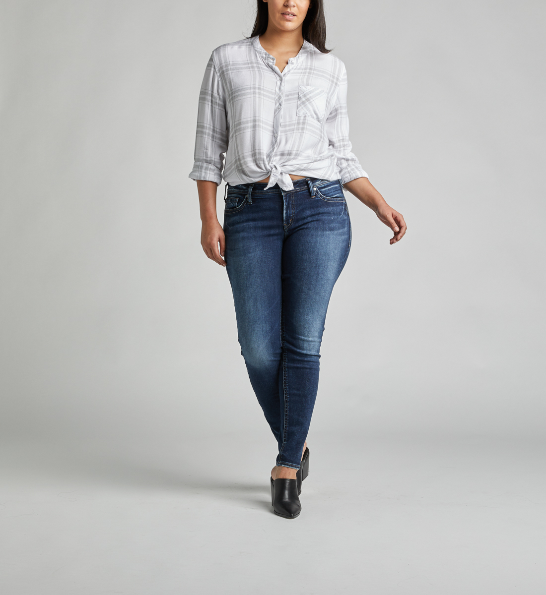 plus size mid rise skinny jeans